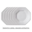 Conjunto 6 Pratos Fundo 24cm Porcelana Schmidt - Mod. Prisma 2 LINHA 077