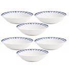 Conjunto 6 Pratos Fundo Almar Azul Cerâmica