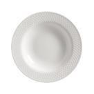Conjunto 6 Pratos Fundo Branco Relevo Split White Alleanza