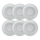 Conjunto 6 Pratos Fundo Vidro Transparente Gema