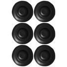 Conjunto 6 Pratos para Massa Cerâmica Porto Brasil Preto Matte 450ml Servir Mesa Posta