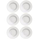 Conjunto 6 Pratos para Pão 17cm Porcelana Tramontina Elisa Filete Dourado Jogo de Pratos Mesa Posta