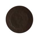 Conjunto 6 Pratos Raso Cerâmica Ocre Preto 27,5cm - Scalla