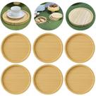 Conjunto 6 Pratos Raso Sobremesa De Bambu 18cm Verona Luxo Lyor