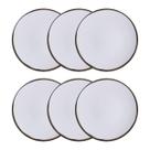 Conjunto 6 Pratos Rasos 25cm Canyon Porcelana Tramontina