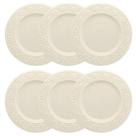 Conjunto 6 Pratos Rasos 26Cm Mendi Marfim Oxford