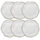 Conjunto 6 Pratos Rasos 27,5cm Ryo Maresia Oxford