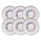 Conjunto 6 Pratos Rasos Chicago 25cm Porcelana Tramontina