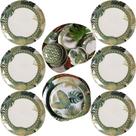 Conjunto 6 pratos rasos coup foliage 27,5cm - porto brasil