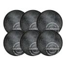 Conjunto 6 Pratos Rasos de Churrasco Carbon 25cm Porcelana Tramontina