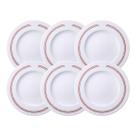 Conjunto 6 Pratos Rasos de Churrasco Classic 28cm Porcelana Tramontina