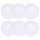 Conjunto 6 Pratos Rasos de Porcelana Tramontina Branco 25cm Leonora