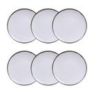 Conjunto 6 Pratos Sobremesa 19cm Canyon Porcelana Tramontina