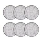 Conjunto 6 Pratos Sobremesa 19cm Porcelana Floralis Tramontina