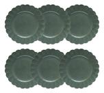 Conjunto 6 Pratos Sobremesa Flora Hortênsia 22cm Oxford