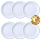 Conjunto 6 Pratos Sobremesa Lanche Porcelana Branca Germer Resistente