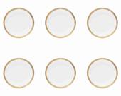 Conjunto 6 Pratos Sobremesa Porcelana Paddy 19 cm Wolff Conjunto 6 Pratos Sobremesa Porcelana Paddy 19 cm Wolff