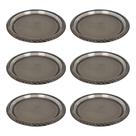 Conjunto 6 Pratos Trança Cristal Fume Bandeja Redonda 16cm Conjunto 6 Pratos Trança Cristal Fume Bandeja Redonda 16cm