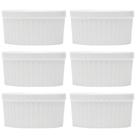 Conjunto 6 Ramequins de Porcelana Classic Branco 8,5cm x 5cm - Lyor