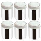 Conjunto 6 Saleiros Inox De Mesa Pimenteiros Com Tampa Bancada Brinox Restaurante Conjunto 6 Saleiros Inox De Mesa Pimenteiros Com Tampa Bancada Brinox Restaurante