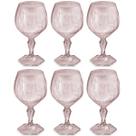 Conjunto 6 Taça Para Água Suco 350ml Plástico UZ Tango Translucida
