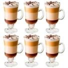 Conjunto 6 Taças Caneca De Vidro Cappuccino Café 120m lIrish Coffee