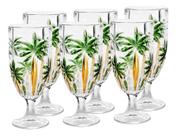 Conjunto 6 Taças De 450ml Cristal Wolff Palm Tree Coqueiros