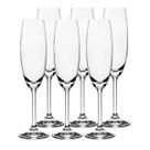 Conjunto 6 Taças de Champanhe 220ml em Cristal Ecológico A24cm Bohemia