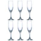 Conjunto 6 Taças de Vidro 180ml Champagne Luxo Chic