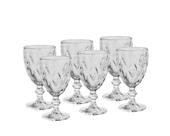 Conjunto 6 Taças de Vinho de Vidro Diamond 265 ml Lyor