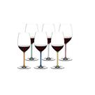 Conjunto 6 Taças de Vinho Fatto a Mano Haste Colorida Riedel Conjunto 6 Taças de Vinho Fatto a Mano Haste Colorida Riedel