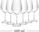 Conjunto 6 Taças para Vinho Crex 600ml -Bohemia