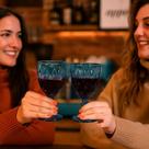 Conjunto 6 Taças Vidro Azul Jogo Elegante Servir Bebidas Recipiente Drinks Vinho Copo