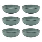 Conjunto 6 Tigelas Bowls De Cerâmica Oxford Flat Pacífico 600ml Kit Completo