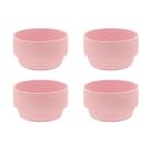 Conjunto 6 Tigelas Bowls De Cerâmica Oxford Rosa 550ml Kit Completo