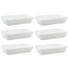 Conjunto 6 Travessas de Porcelana para Restaurante Buffet 1,2 litros Linea Lyor Branco Conjunto 6 Travessas de Porcelana para Restaurante Buffet 1,2 litros Linea Lyor Branco