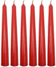 Conjunto 6 Vela Natalina Decoração Vermelho Castiçal De 21cm