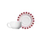 Conjunto 6 Xicaras Café com Pires Cute Christmas Alleanza