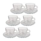 Conjunto 6 Xícaras Com Pires 250ml Rayan