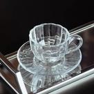 Conjunto 6 Xícaras De Café De Vidro Com Pires Petala 100ml