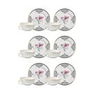 Conjunto 6 Xícaras De Chá 90ml Com Pires Premium Amália Alleanza Branco Conjunto 6 Xícaras De Chá 90ml Com Pires Premium Amália Alleanza Branco