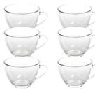 Conjunto 6 Xícaras de Vidro 230Ml Café e Chá Em Casa Tem