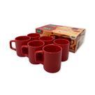 Conjunto 6 Xícaras Pequenas Café Cerâmica 80ml