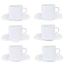 Conjunto 6 Xícaras Quadradas com Pires em Melamina 250 ml Conjunto 6 Xícaras Quadradas com Pires em Melamina 250 ml