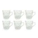 Conjunto 6 Xícaras Vidro Transparente 150ml Decoração Cantinho Do Café Chá Expresso Design Clássico