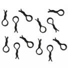 Conjunto 60 Presilhas para Calça Clips Prendedor de Cabides 8x2cm Preto Plástico