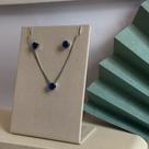 Conjunto 6mm azul montana (prata)