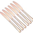 Conjunto 6pçs Cortes De Mesa Inox Rose Gold Rústico Luxo Conjunto 6pçs Cortes De Mesa Inox Rose Gold Rústico Luxo