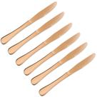 Conjunto 6pçs Facas Refeição Inox Rose Gold Luxo Rústico