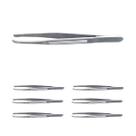 Conjunto 6un pinça de sobrancelha inox diagonal firme